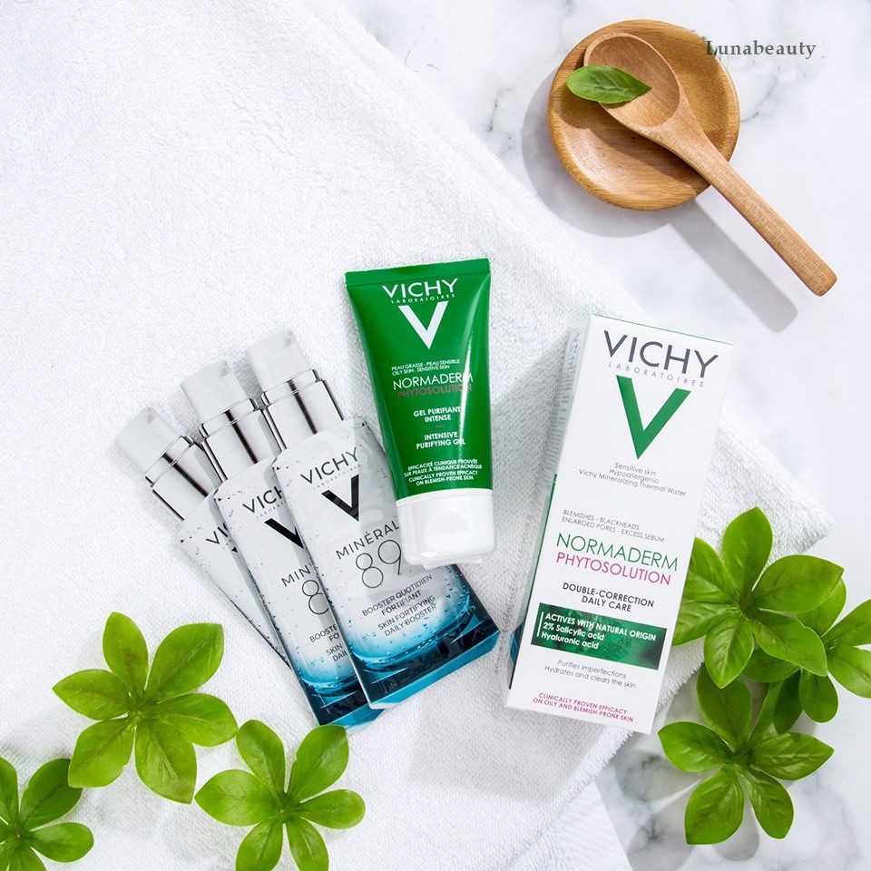 Gel Rửa Mặt Vichy Gel Cho Da Dầu Mụn Vichy Normaderm Phyto Solution Gel 50ml