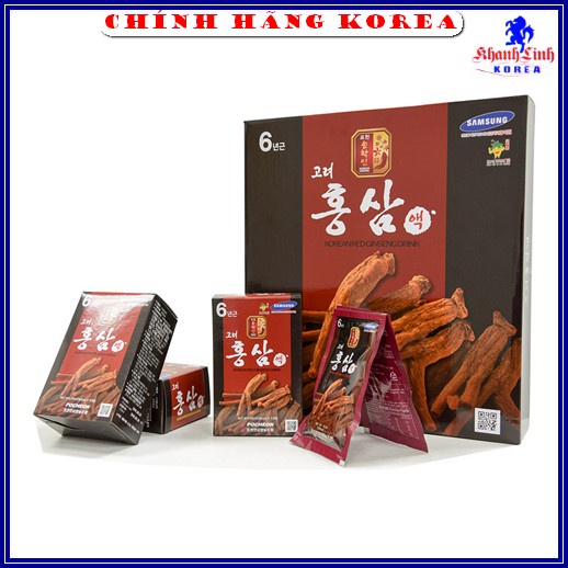 Nước Hồng Sâm Pocheon Hàn Quốc Chính Hãng, Hộp 30 gói x 70ml