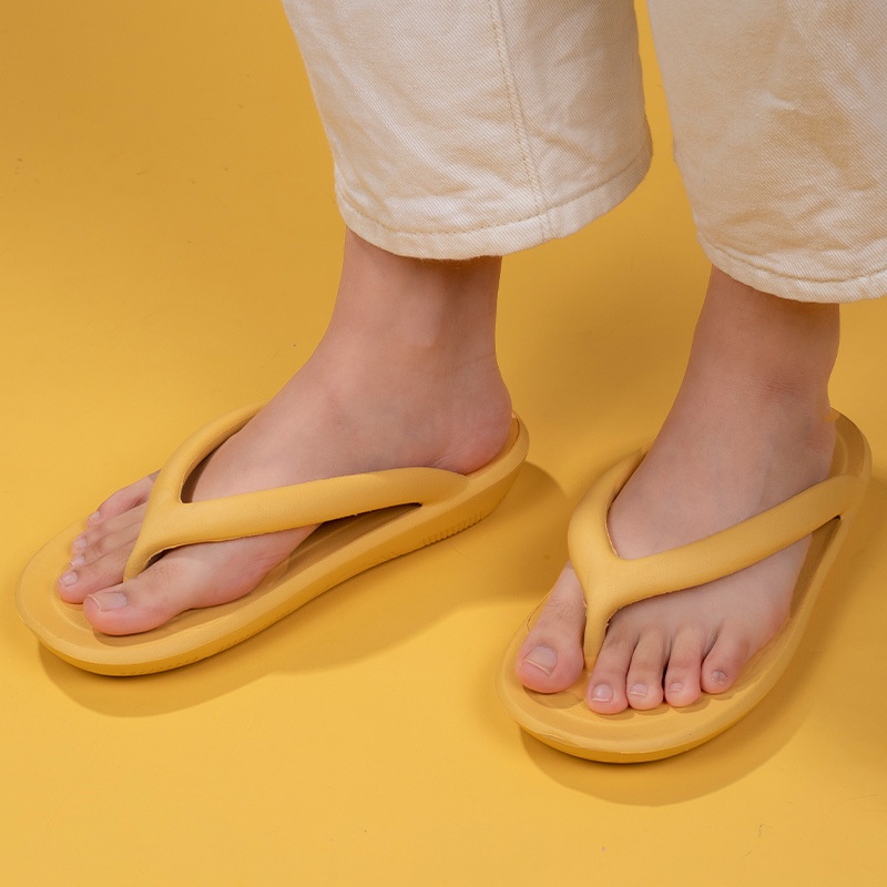 Dép Xỏ Ngón EVA Màu Trơn Thời Trang Đi Biển Mùa Hè Cho Cặp Đôi