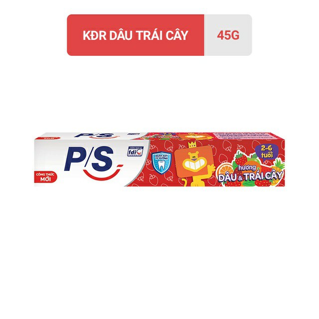 Kem đánh răng PS trẻ em hương dâu và trái cây 45g