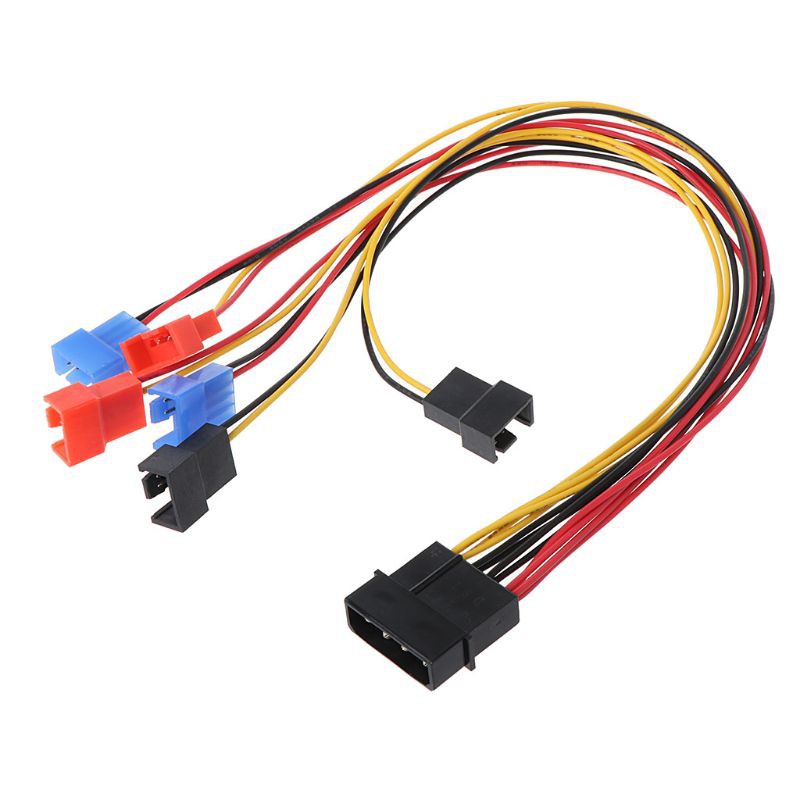 Cáp Chia 4-pin Ide Molex Sang 6 Cổng Quạt Làm Mát 2-pin