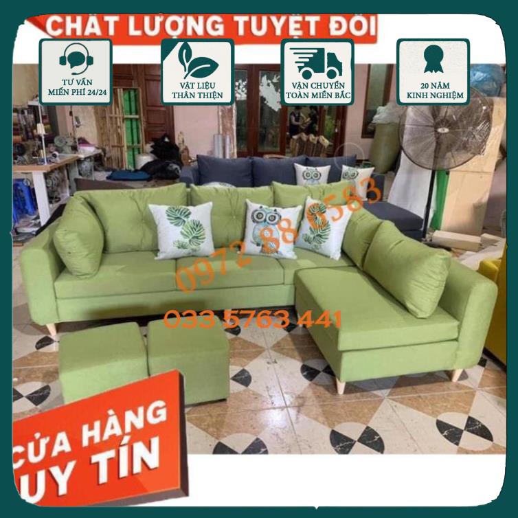 GIÁ GỐC - Sofa phòng khách hiện đại giá tại xưởng -  ghế sôfa góc L kích thước 2m2 x 1m4