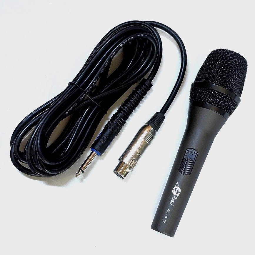 [Bán chạy nhất] Micro karaoke có dây JSJ GL-8.0S thiết kế lưới tản nhiệt cổ điển, giảm tạp âm, chống nhiễu, thân kim loạ