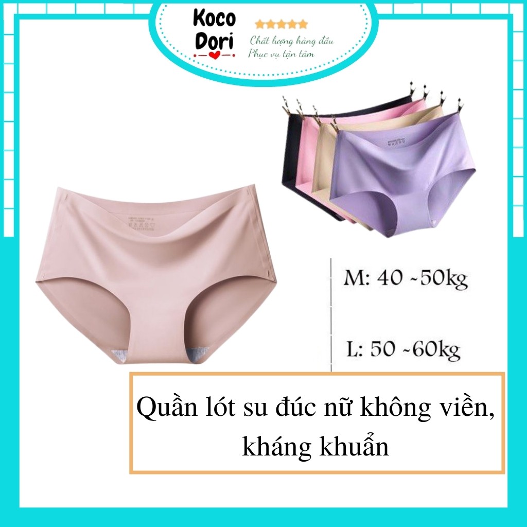 Quần lót nữ, quần lót su đúc không đường may, thông hơi, có ion bạc kháng khuẩn (loai 1) Koco Dori