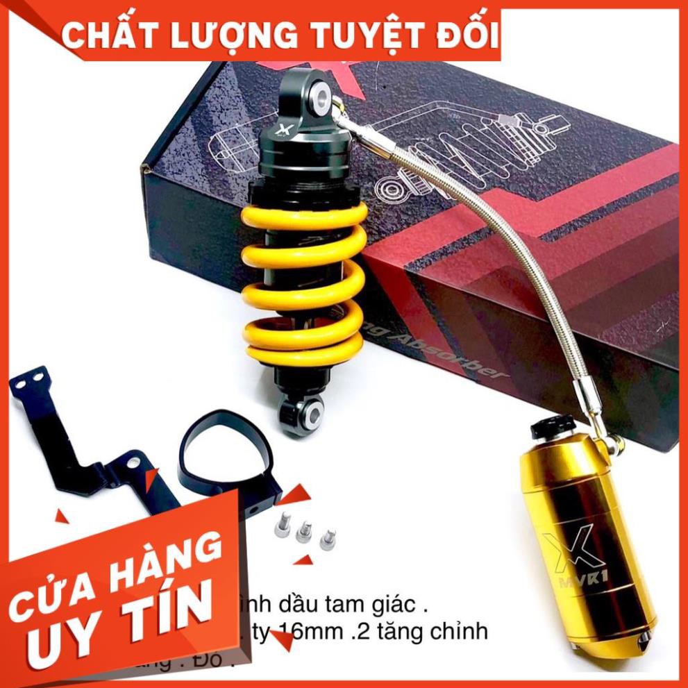 Phuộc EXCITER 150 sau có bình dầu tam giác ty 16mm (nhãn hiệu MVR1) - 2 tăng chỉnh (SO4 - H2X)