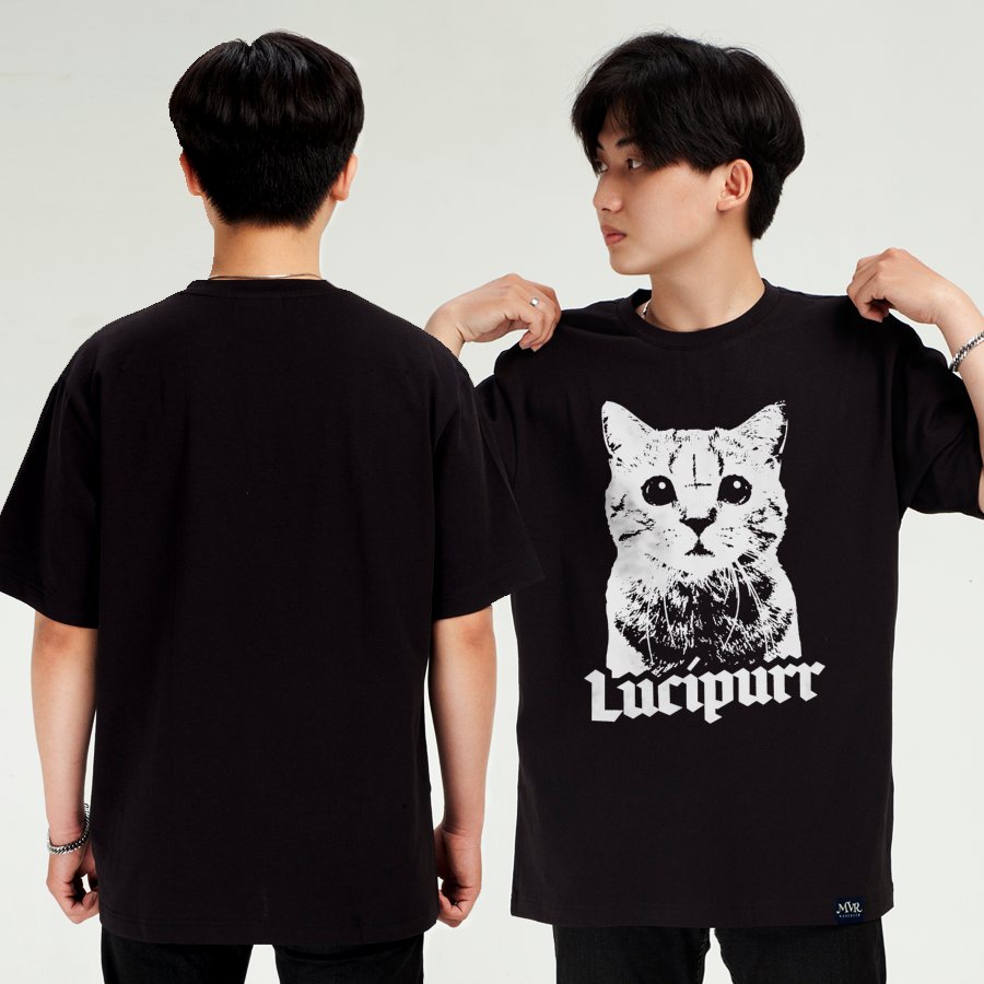 Áo thun nam nữ unisex Cotton thoáng mát chú mèo lucipurr dễ thương MVR KK3937