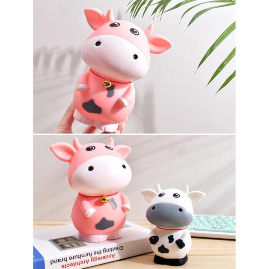 Ống heo nhựa tiết kiệm hình còn trâu 18x15cm siêu dễ thương
