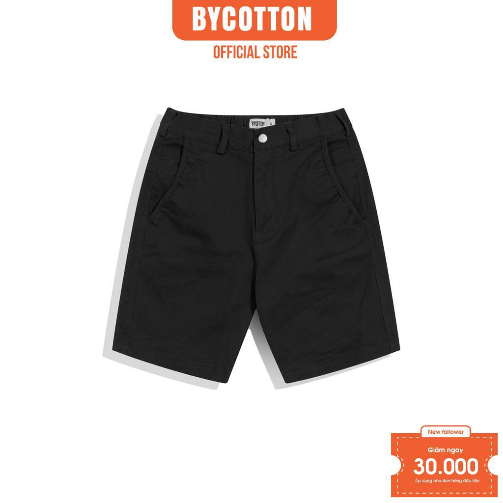 Quần Short Kaki Nam Cao Cấp Màu Đen Black Kaki Shorts BY COTTON