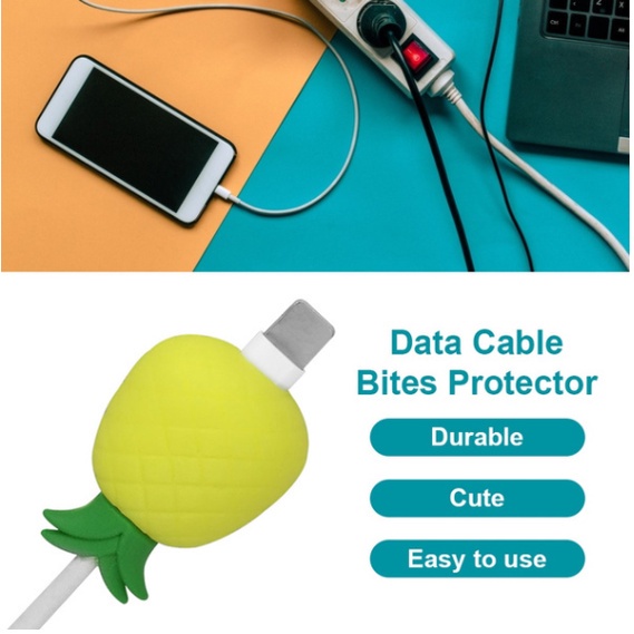 Phụ Kiện Bảo Vệ Đầu Dây Cáp Sạc Hình Hoạt Hình Đáng Yêu Cho Điện Thoại