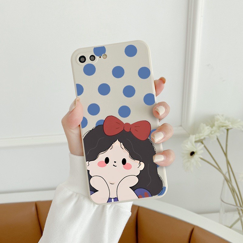 Ốp lưng BVC cạnh vuông cô bé 5 6 5s/6/6plus/6s/6splus/7/7plus/8/8plus/x/xr/xs/11/12/pro/promax/13/13Promax