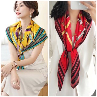 Khăn lụa thắt cổ áo. (Size 90x90)