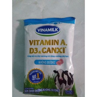5 bịch sữa tươi vinamilk không đường .