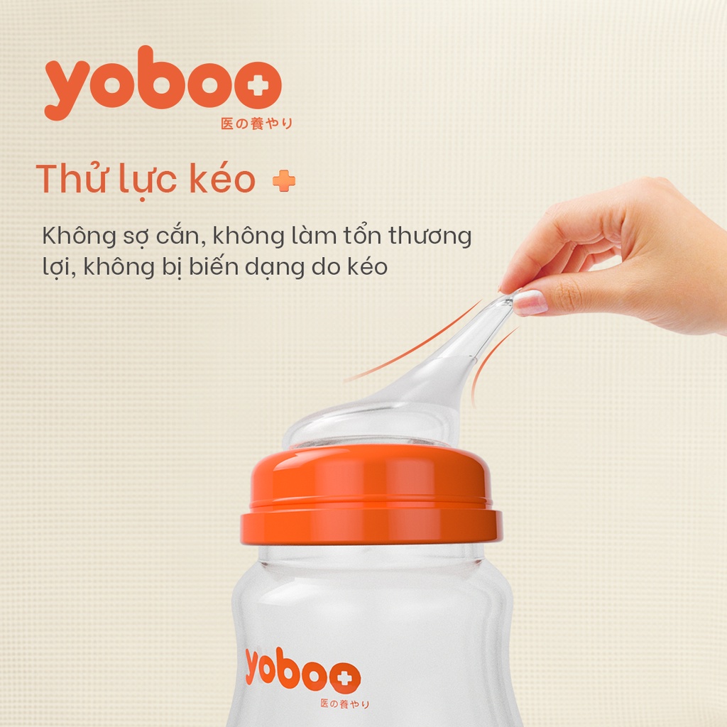 Bình sữa cho bé Yoboo YB-0049 dung tích 160ml 240ml núm ti lệch tâm chất liệu PP chịu nhiệt cao - Hàng chính hãng