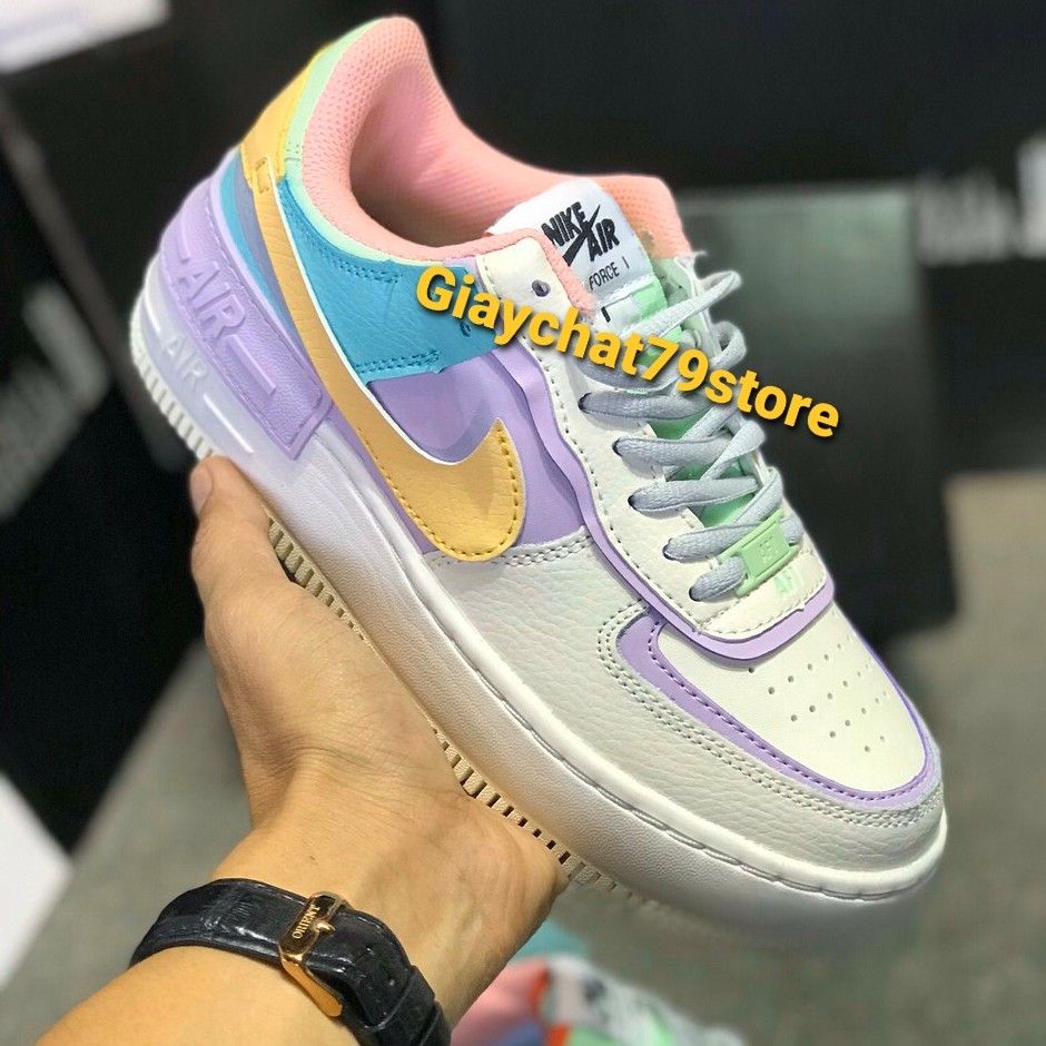 Giày Nike Air Force 1 Shadow Pale Ivory Women - CI0919-101 (White/ Multi) [Chính Hãng Auth - FullBox] - Giaychat79store