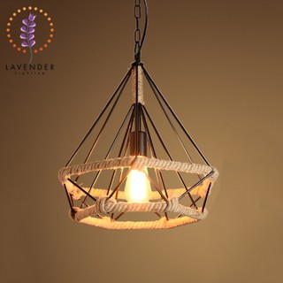 Đèn thả kim cương cuốn dây thừng TH170 thả quan cà phê