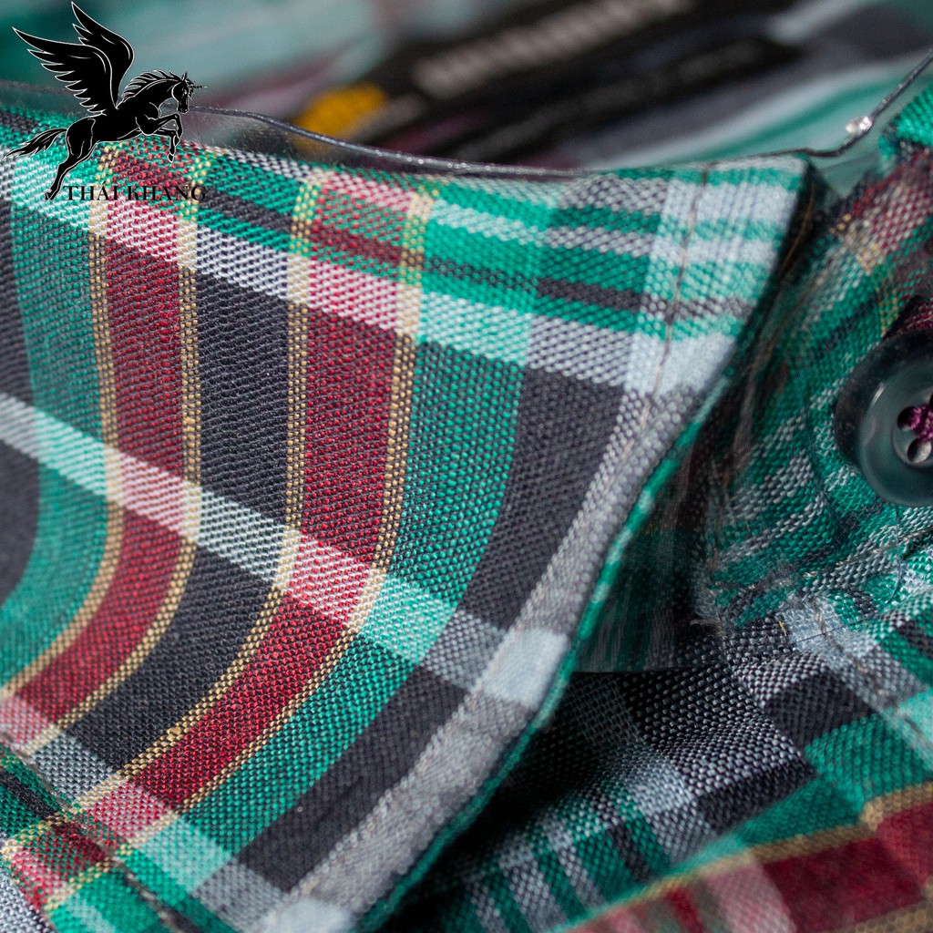 Sơ mi nam ngắn tay caro trắng hàng siêu thị đẹp vải cotton mát Thái Khang | BigBuy360 - bigbuy360.vn