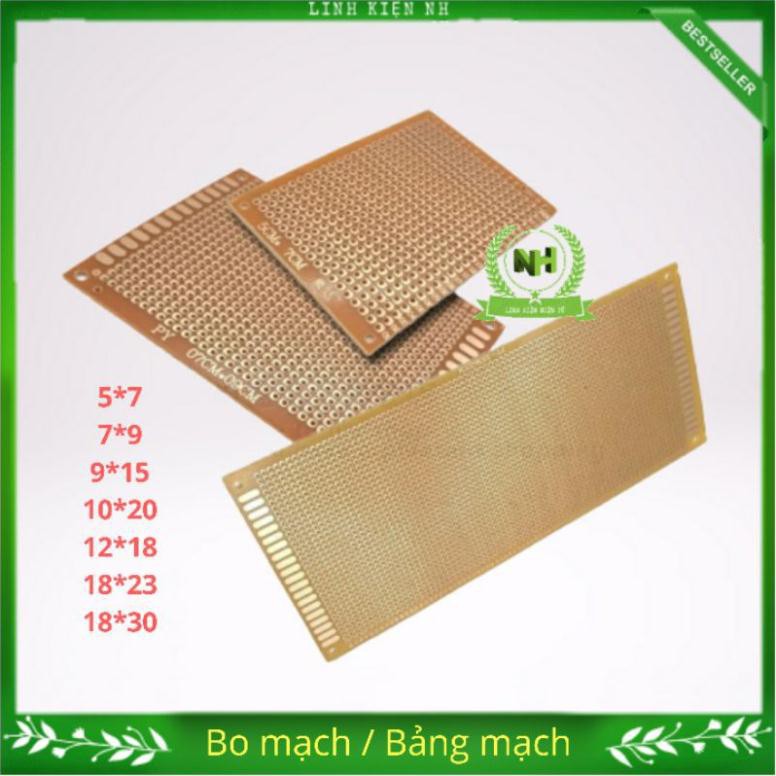 (LKNH) 5 chiếc Bo mạch/ Bảng Mạch Đục Lỗ Sẵn PCB Nâu nhiều kích thước Loại Tốt
