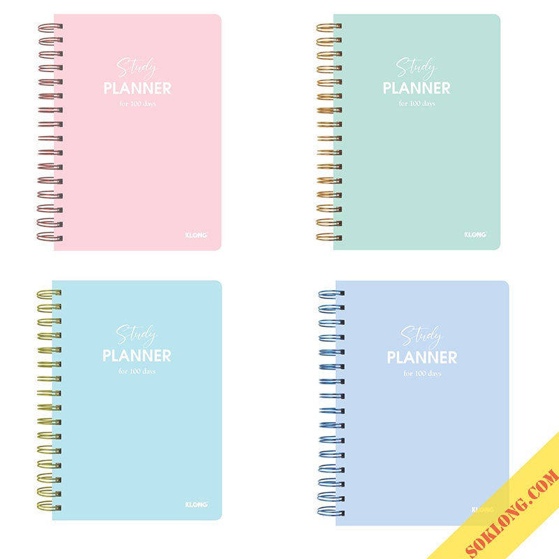 Sổ kế hoạch Study Planner A5 160 trang lò xo kép Klong MS 946