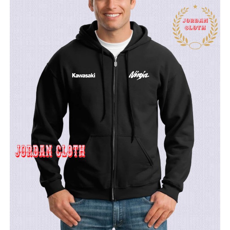 Áo Khoác Hoodie Ninja Kawasaki Phối Khoá Kéo