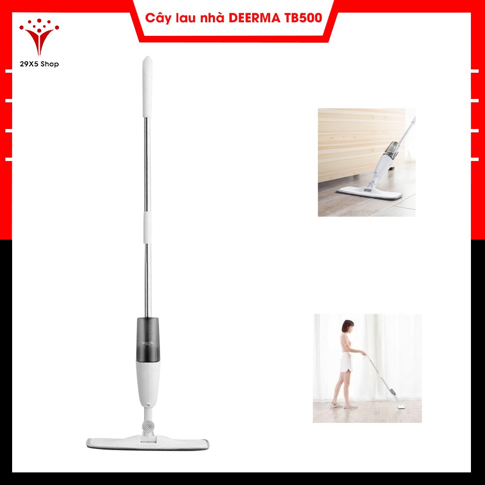 [Bản quốc tế] Cây chổi lau nhà 2 trong 1 Deerma TB500 vừa xịt nước vừa lau khô - Bảo hành 6 tháng