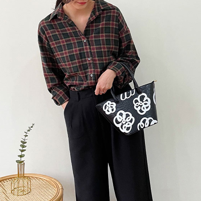 Túi Xách Tay Nữ In Hoa Thời Trang Hàn Quốc