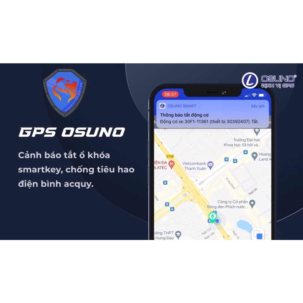 BỘ ĐỊNH VỊ GPS VÀ CHỐNG CƯỚP TỪ XA OSUNO CHO XE MÁY