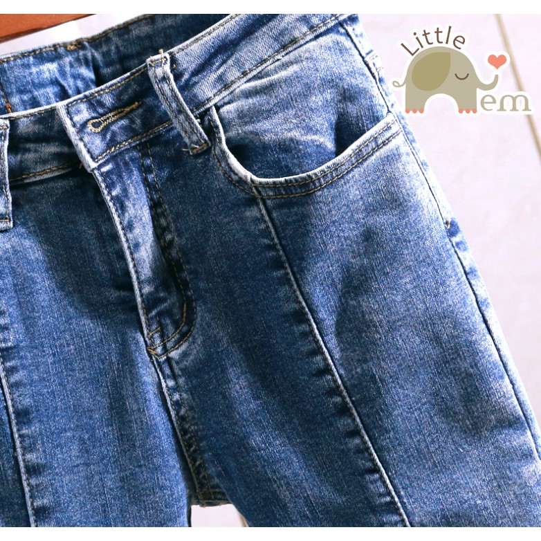 Quân jean ống vẩy đôi cho mẹ và bé