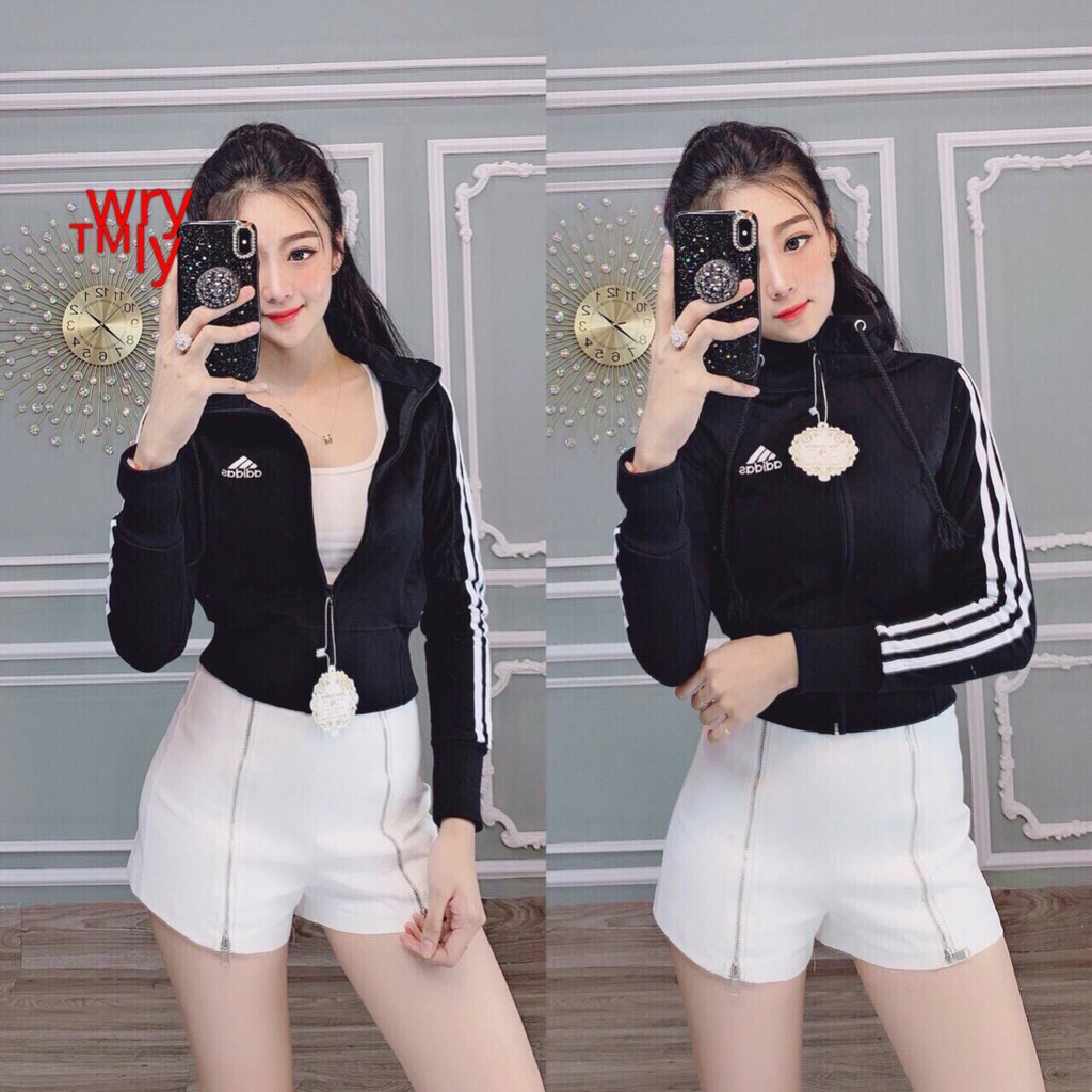 [Sale Sập Sàn] ÁO KHOÁT LỬNG NỮ THÊU DAS CHẠY XỌC TAY khoác lửng croptop thun nữ