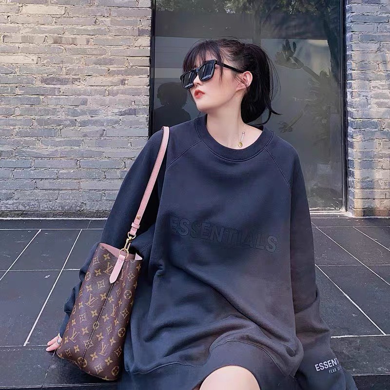 Áo Nỉ Sweater Essential Hottrend, Hoodie Nam Nữ Form Rộng Unisex, chất nỉ bông dày dặn 100% Cotton | BigBuy360 - bigbuy360.vn