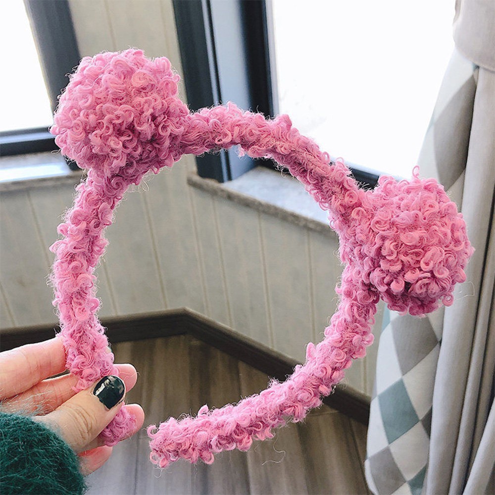 Cài Tóc Rửa Mặt Hình Tai Gấu Vải Lông Kiểu Hoạt Hình Dễ Thương Phong Cách Hàn Quốc Dành Cho Bạn Nữ