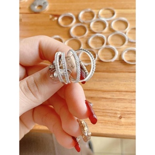Sập giá nhẫn nữ 1 hàng đá bạc ta nguyên chất_Bạc Kim Hưng