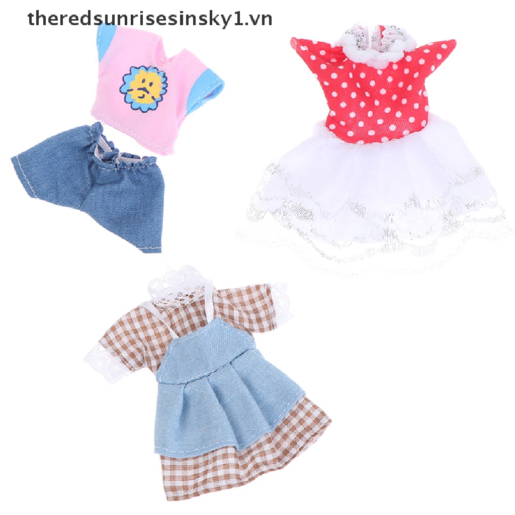 Bộ quần áo búp bê mini tỉ lệ 1:8 đáng yêu dành cho bé gái