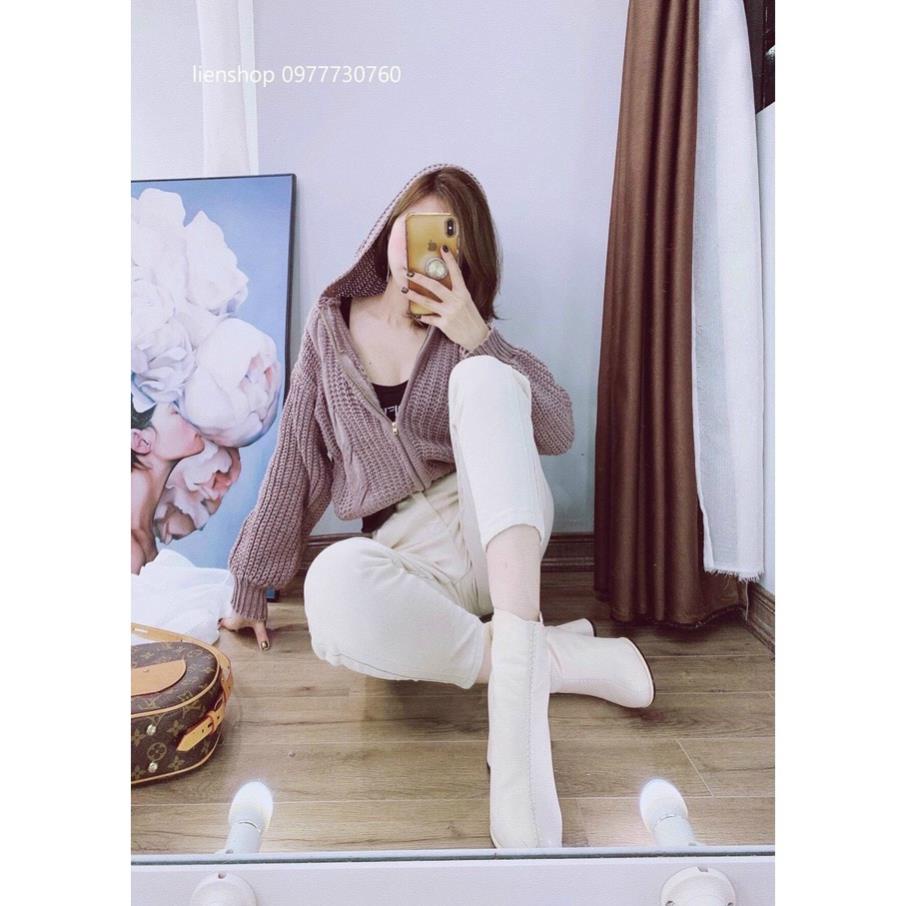 Áo khoác nữ mùa đông, áo khoác len nữ dây kéo chất cực đẹp form chuẩn dễ dàng phối đồ hàng cao cấp loại 1 | BigBuy360 - bigbuy360.vn