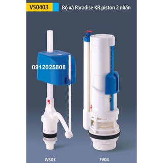 VS0403 - Bộ xả thùng nước bồn cầu 2 nhấn (cầu 2 khối két rời) HÙNG ANH