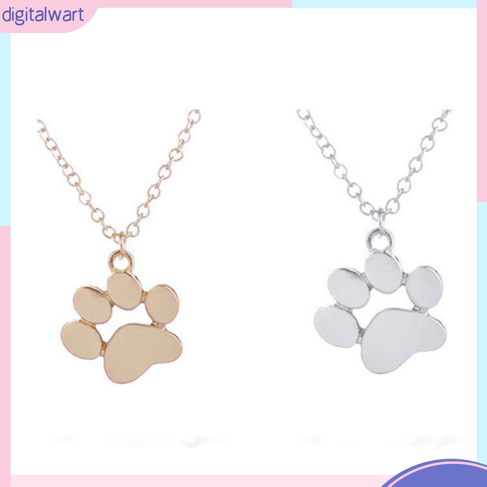 Dây Chuyền Mặt Tròn Hình Bàn Chân Thú Cưng Độc Đáo