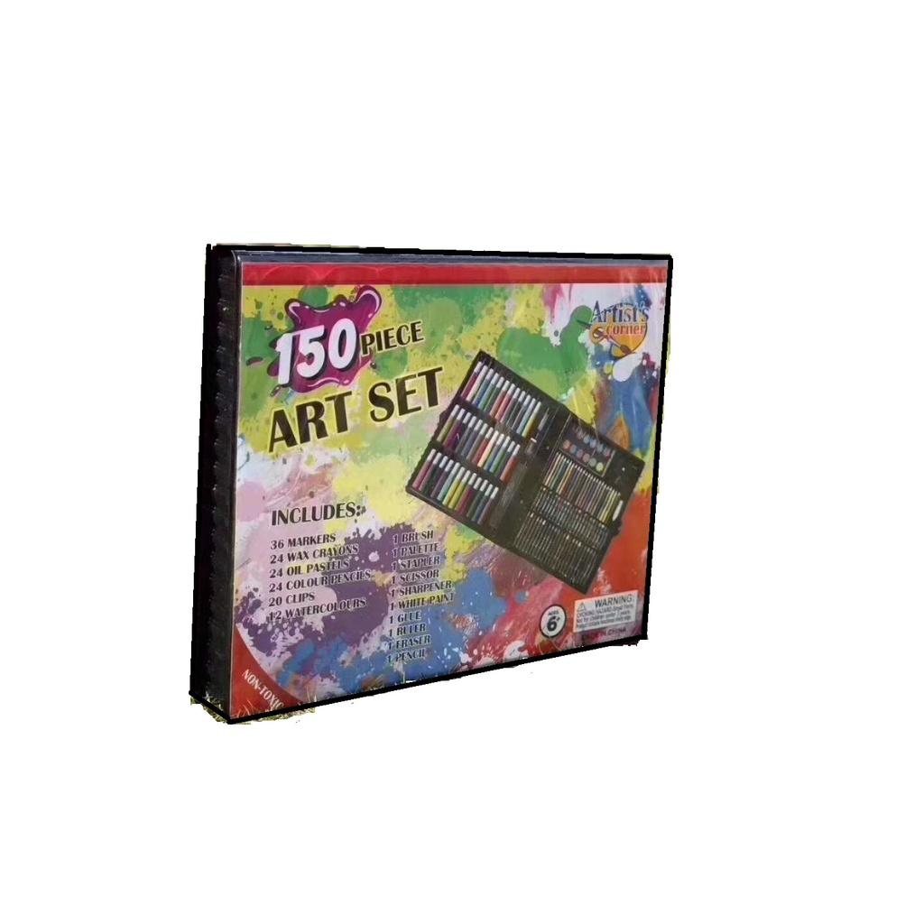 Hộp bút màu 150 chi tiết hộp to nhiều loại bút cho bé vẽ và làm thủ công TR05
