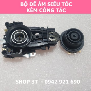 Bộ đế ấm siêu tốc chân đồng liền công tắc relay
