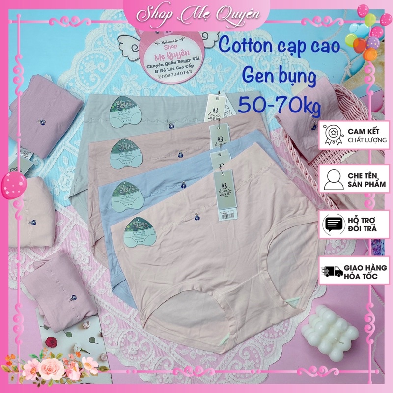 Quần lót nữ cotton , cạp cao gen bụng ôm mông thoáng khí hàng cao cấp