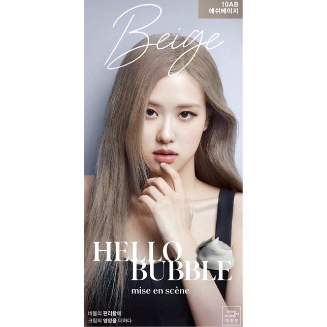 Thuốc Nhuộm Tóc Dạng Bọt Hello Bubble BlackPink màu 10AB Nâu Vàng Khói Mẫu Mới 2022