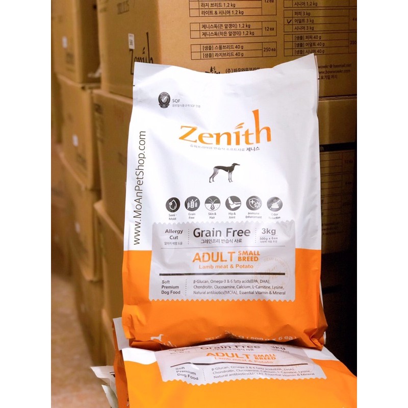 Thức ăn hạt mềm Zenith cho chó mèo Hàn Quốc