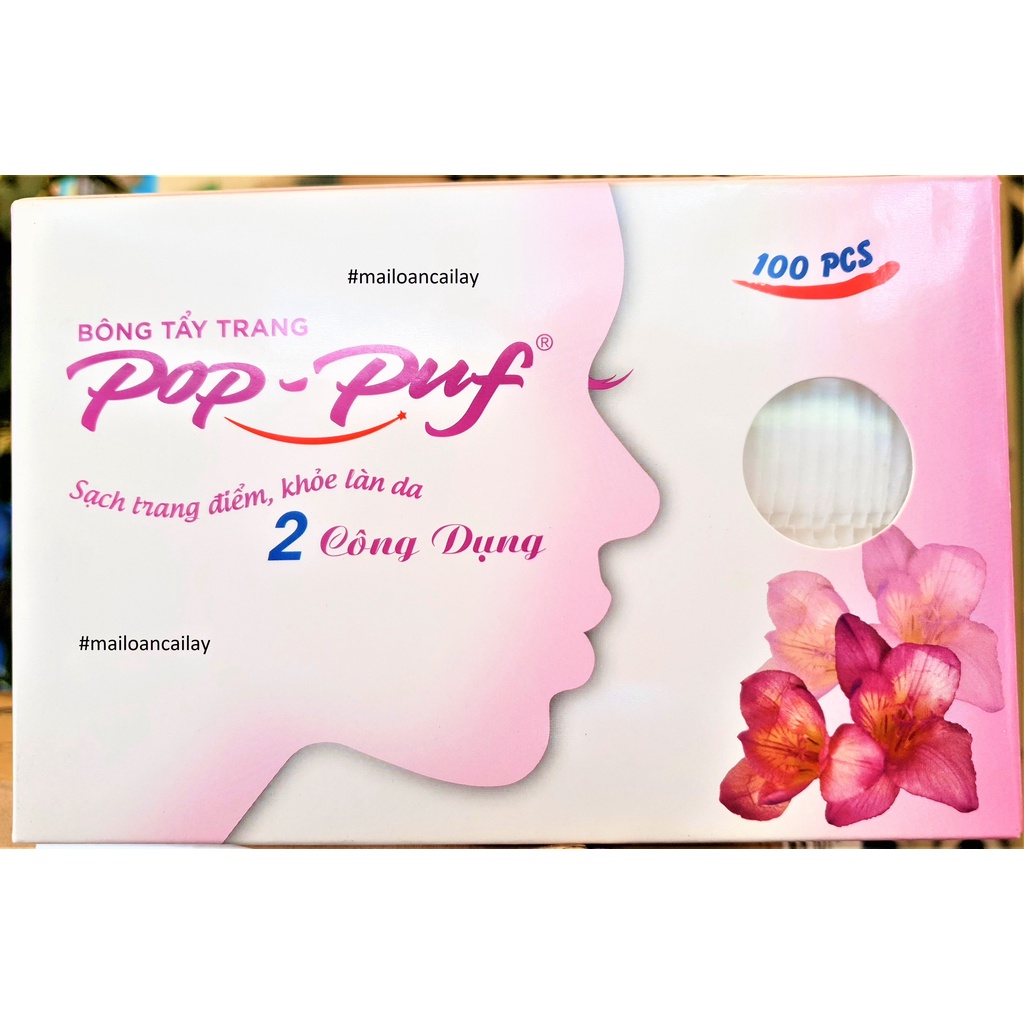 Bông tẩy trang POP-PUF 100 miếng