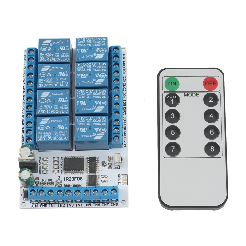 Rơ Le 8 Kênh Dc 12v Đa Năng Kèm Điều Khiển Từ Xa | BigBuy360 - bigbuy360.vn