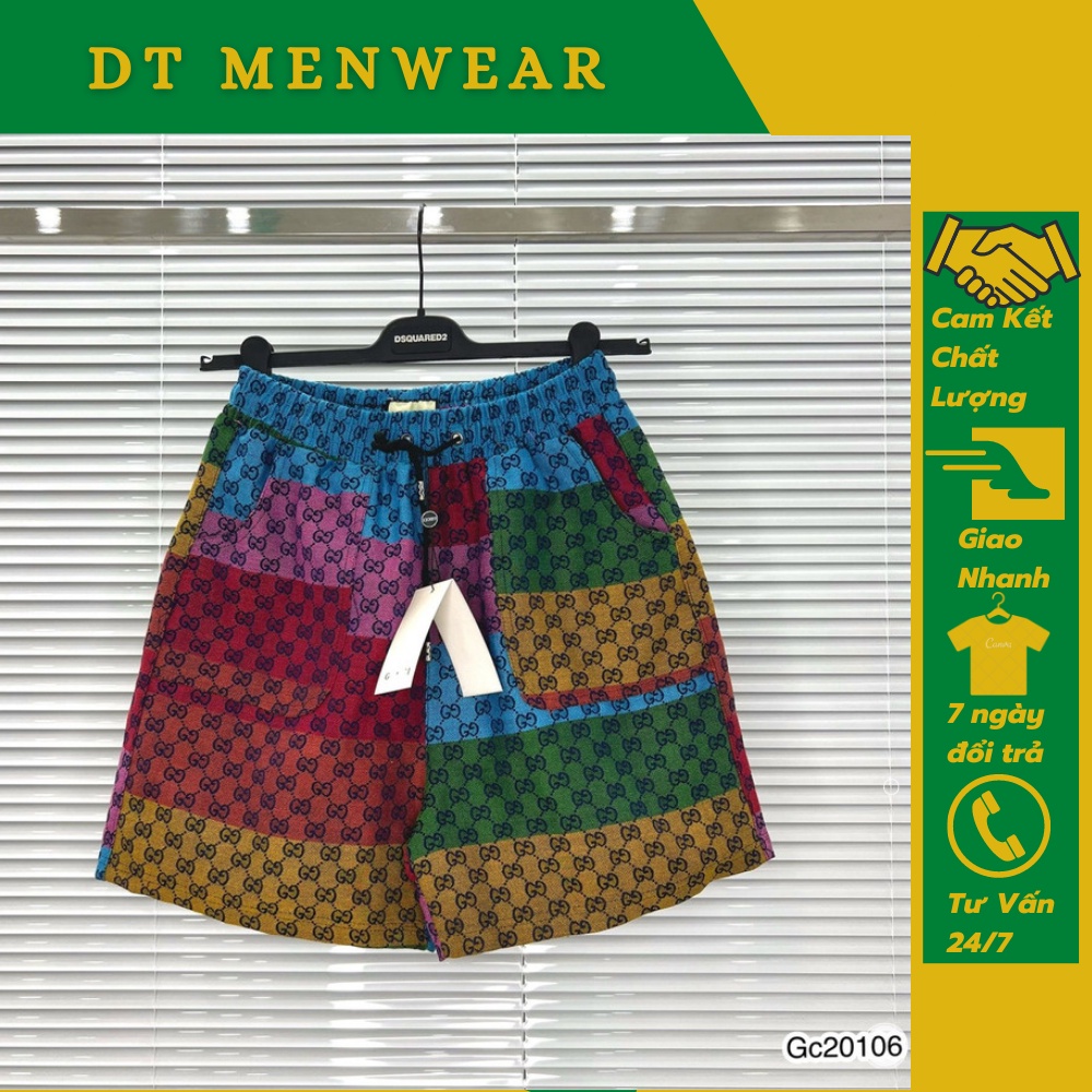 Quần Short Nam Gu.cci 7 màu Cực Chất . Quần Đùi Nam Gc Họa Tiết In Hình Chất Vải Cotton Thô Cao Cấp DT STORE MENWEAR