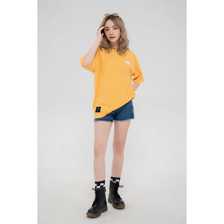 Áo Thun BOO Unisex Dáng Oversized Cotton Cao Cấp In Graphic Marvel BZL