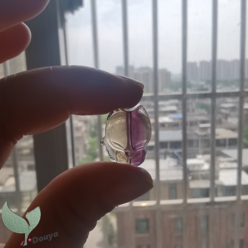 Mặt Vòng cổ/Vòng Tay Bằng Đá Fluorite Nhân Tạo Chữa Bệnh Hình Cáo May Mắn Cho Nữ