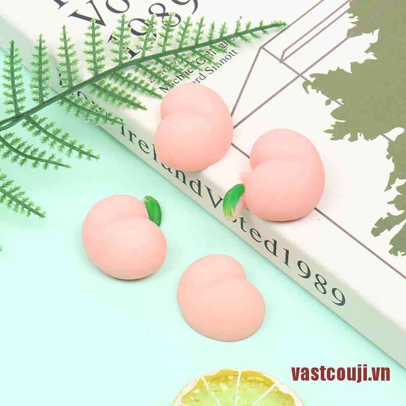 Vastcouji Set 2 Đồ Chơi Bóp Nén Bằng Silicon Mềm Hình Mông Quả Đào Đáng Yêu