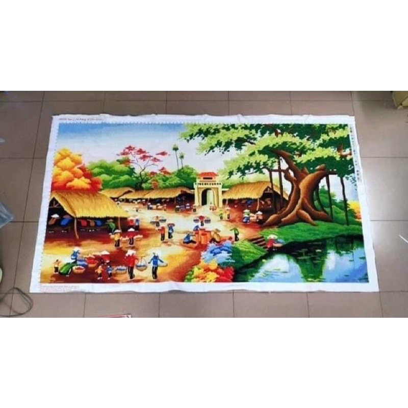 Tranh thêu phong cảnh khổ lớn 237x1m
