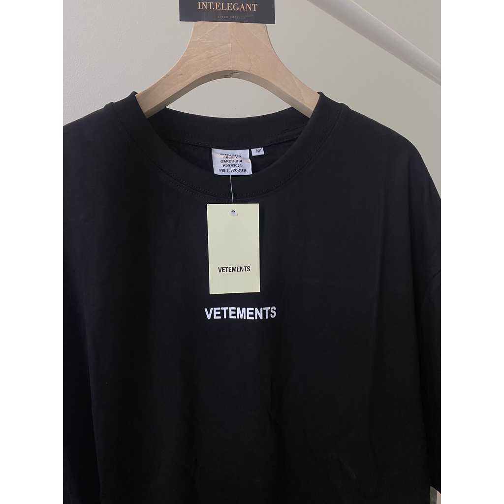 Áo thun tay lỡ Vetements france bản cao cấp ss21, Áo tee ovesize Vetement thêu logo, full tag mác