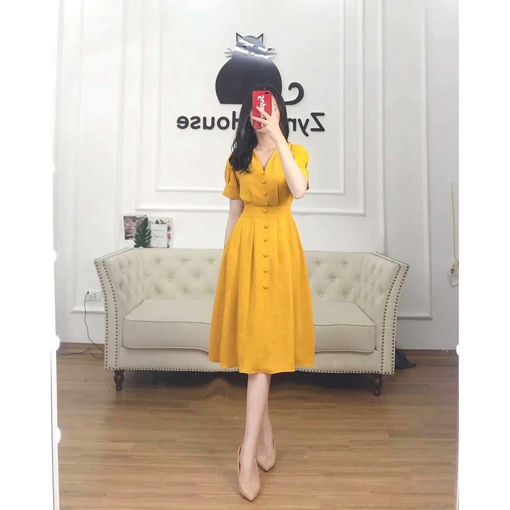 VÁY VÀNG CÚC SIÊU SANG | BigBuy360 - bigbuy360.vn