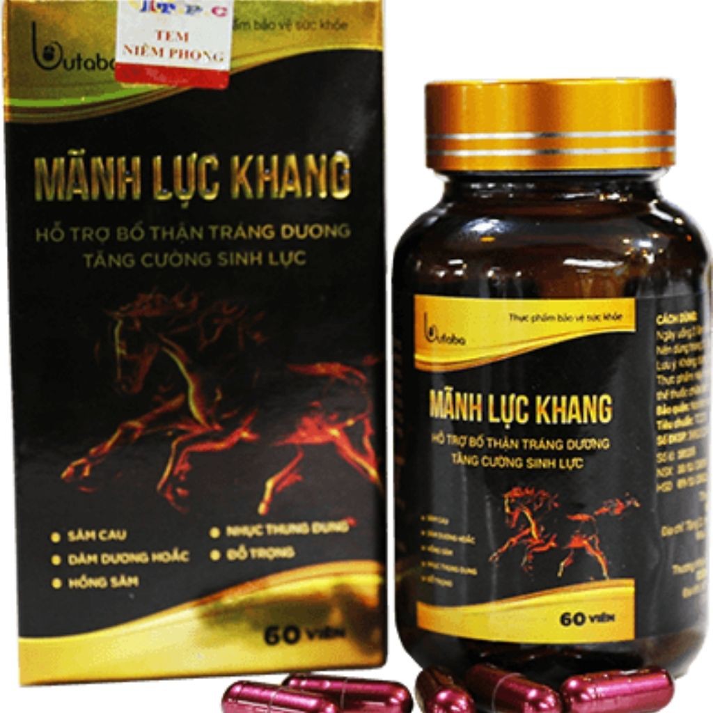 [Mua 3 Tặng 1] Mạnh Lực Khang Viên Uống Tăng Cường Sinh Lý Nam - Hộp 60 Viên